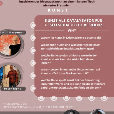 WerteSalon: Kunst als Katalysator für gesellschaftliche Resilienz  WerteSalon: Kunst als Katalysator für gesellschaftliche Resilienz